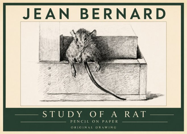 Jean Bernard Study of a Rat I No3 - Juliste