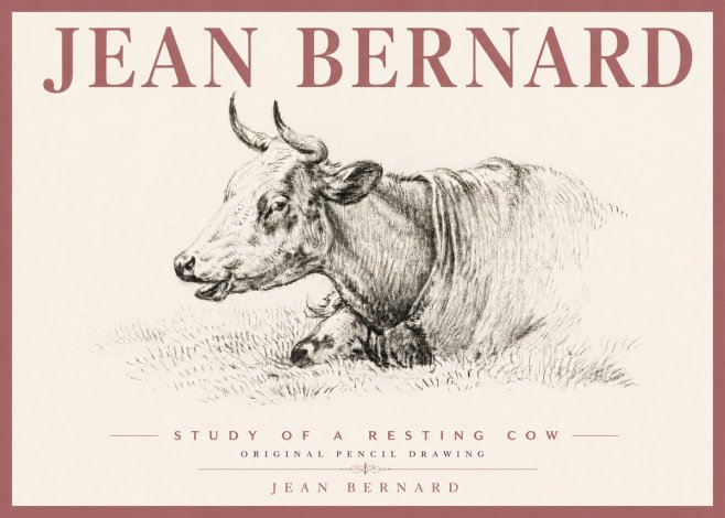 Jean Bernard Study of a Resting Cow IV No6 - Juliste