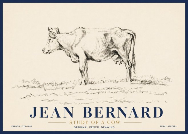 Jean Bernard Study of a Cow III No4 - Juliste
