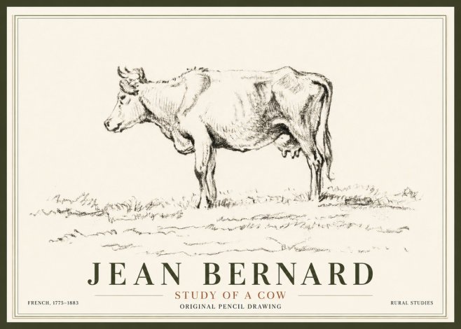 Jean Bernard Study of a Cow III No5 - Juliste