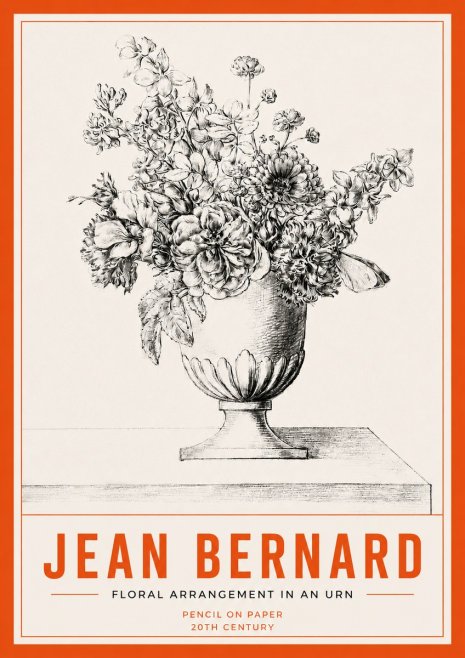 Jean Bernard Floral Arrangement in an Urn No3 - Juliste