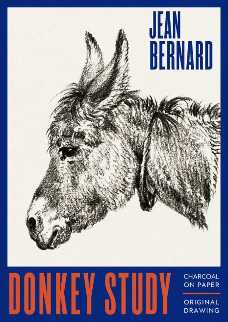 Jean Bernard Donkey Study III No2 - Juliste