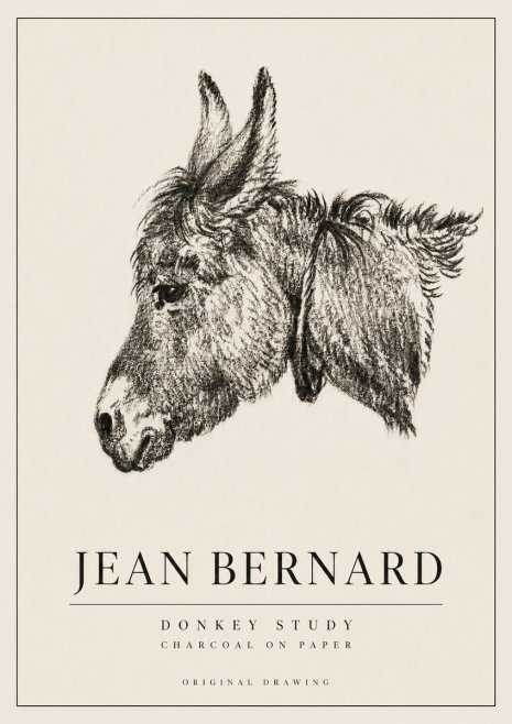 Jean Bernard Donkey Study III No3 - Juliste