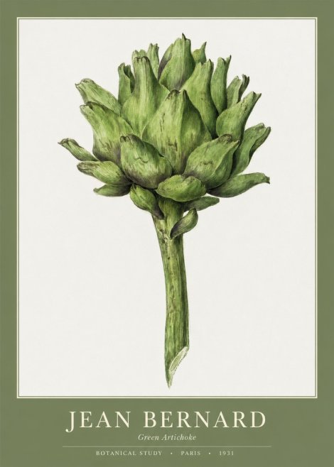 Jean Bernard Green Artichoke No1 - Juliste