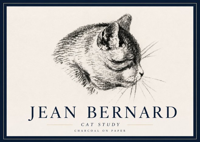 Jean Bernard Cat Study IV No6 - Juliste
