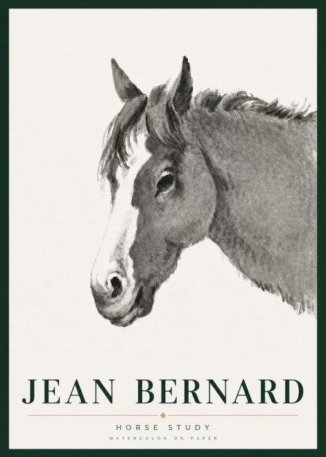 Jean Bernard Horse Study I No5 - Juliste