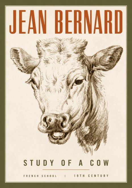 Jean Bernard Study of a Cow IV No4 - Juliste