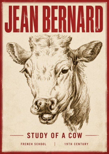 Jean Bernard Study of a Cow IV No5 - Juliste