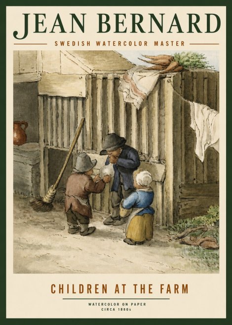 Jean Bernard Children at the Gate No4 - Juliste