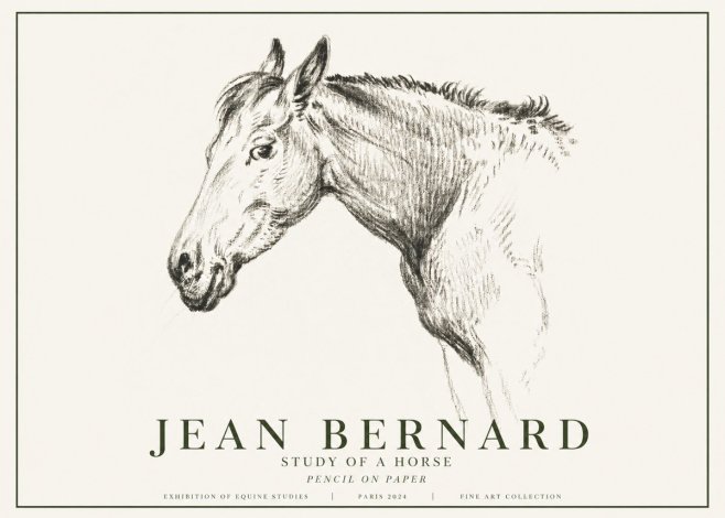Jean Bernard Study of a Horse VI No6 - Juliste