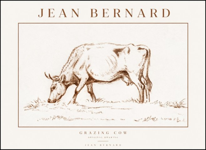 Jean Bernard Grazing Cow II No1 - Juliste