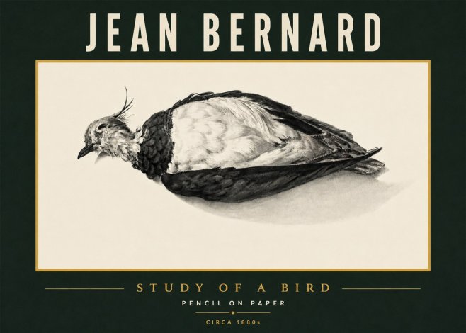 Jean Bernard Study of a Bird II No5 - Juliste