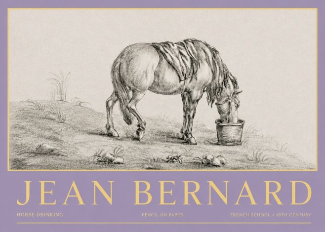 Jean Bernard Horse Drinking No3 - Juliste