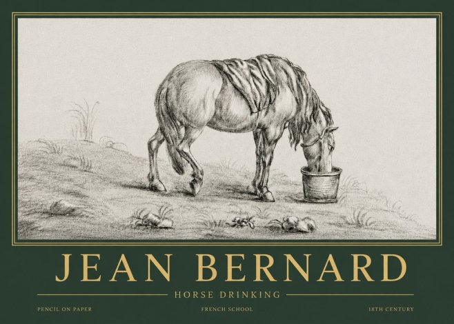 Jean Bernard Horse Drinking No4 - Juliste