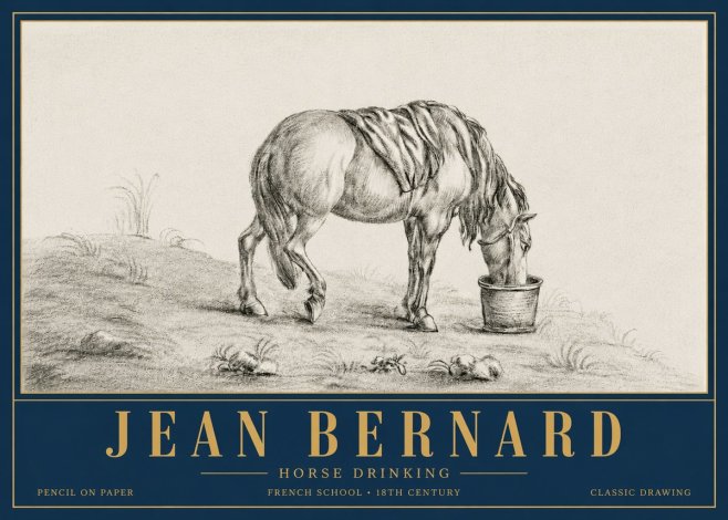 Jean Bernard Horse Drinking No6 - Juliste