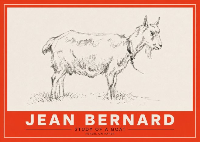 Jean Bernard Study of a Goat III No3 - Juliste