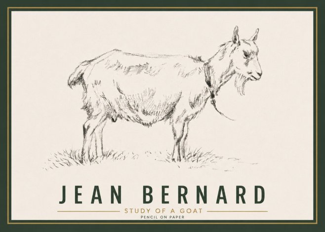 Jean Bernard Study of a Goat III No6 - Juliste