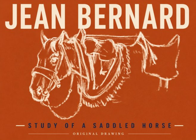 Jean Bernard Study of a Horse VII No5 - Juliste
