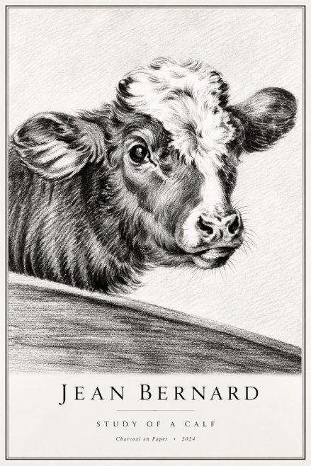 Jean Bernard Study of a Calf II No2 - Juliste