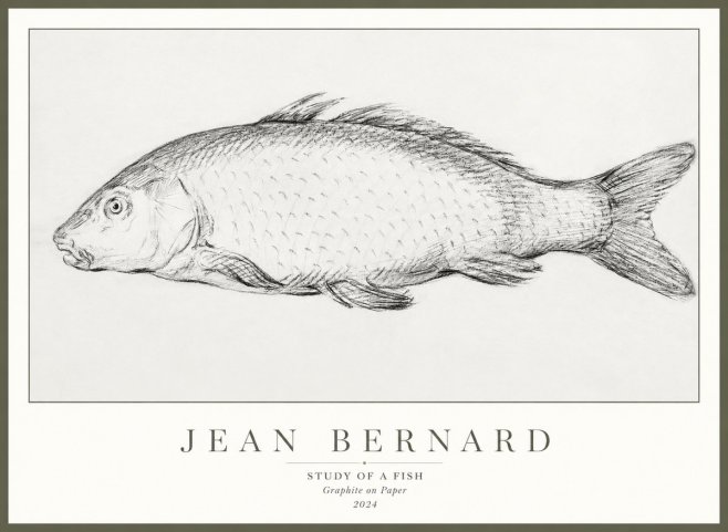 Jean Bernard Study of a Fish III No3 - Juliste