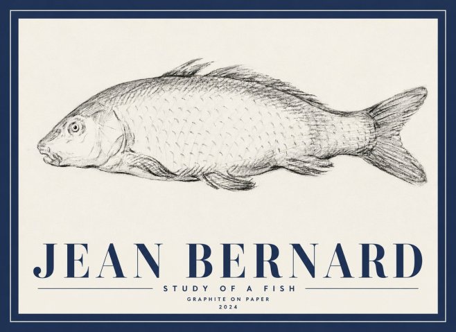 Jean Bernard Study of a Fish III No6 - Juliste