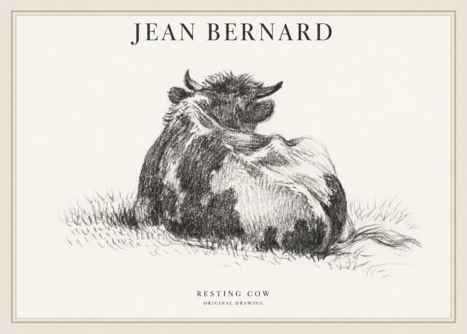 Jean Bernard Resting Highland Cow No6 - Juliste