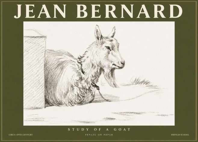 Jean Bernard Study of a Goat IV No3 - Juliste