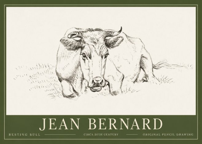 Jean Bernard Resting Cow II No6 - Juliste