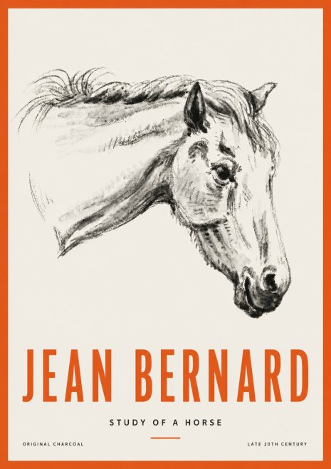 Jean Bernard Study of a Horse VIII No2 - Juliste