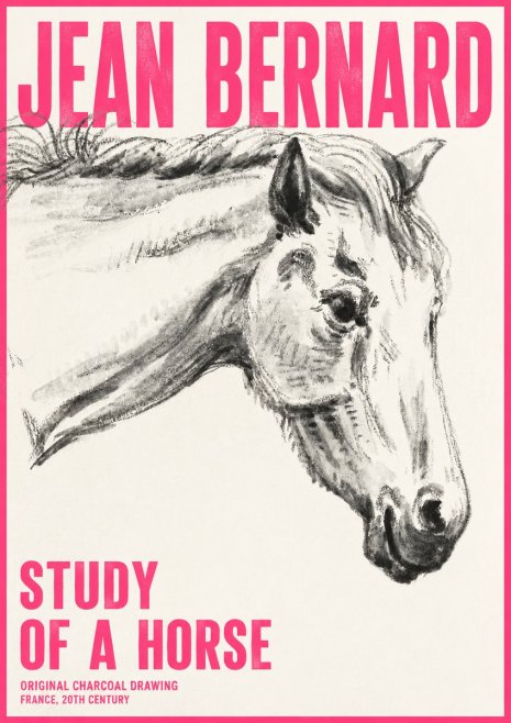 Jean Bernard Study of a Horse VIII No6 - Juliste