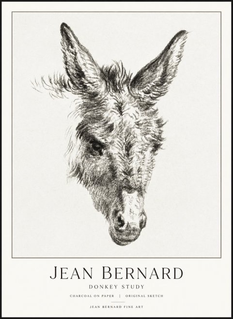 Jean Bernard Donkey Study IV No3 - Juliste