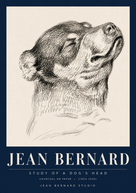 Jean Bernard Study of a Dog III No6 - Juliste