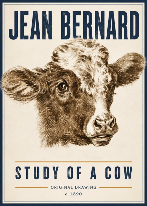Jean Bernard Study of a Cow VIII No6 - Juliste