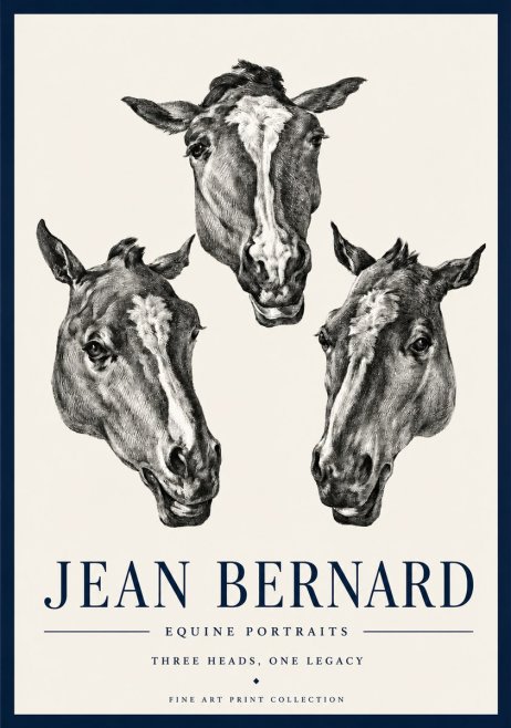 Jean Bernard Three Studies of a Horse No4 - Juliste