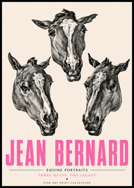 Jean Bernard Three Studies of a Horse No5 - Juliste