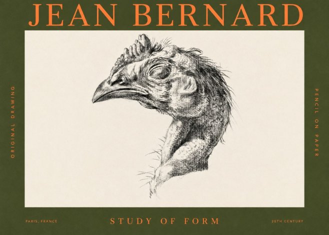 Jean Bernard Study of Form II No2 - Juliste