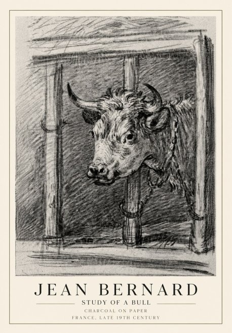 Jean Bernard Study of a Bull II No1 - Juliste