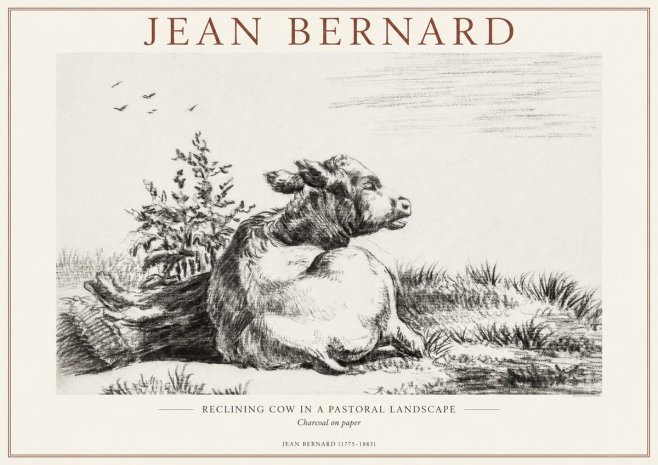 Jean Bernard Study of a Calf III No2 - Juliste