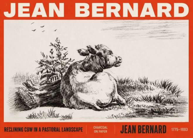 Jean Bernard Study of a Calf III No3 - Juliste