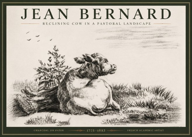 Jean Bernard Study of a Calf III No4 - Juliste