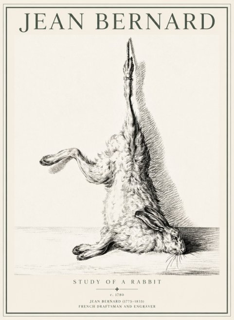 Jean Bernard The Dancing Hare No5 - Juliste
