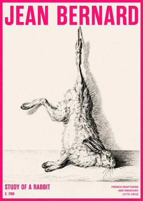 Jean Bernard The Dancing Hare No6 - Juliste
