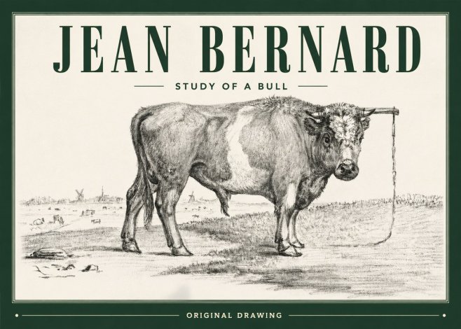 Jean Bernard Study of a Bull III No3 - Juliste