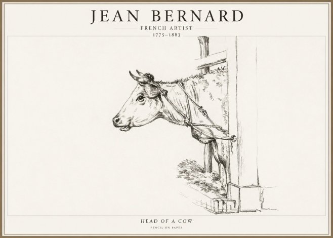 Jean Bernard Study of a Cow X No4 - Juliste
