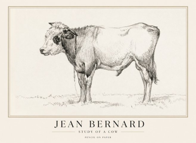 Jean Bernard The Young Bull No5 - Juliste