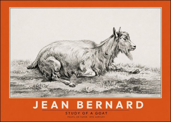 Jean Bernard Study of a Goat V No2 - Juliste