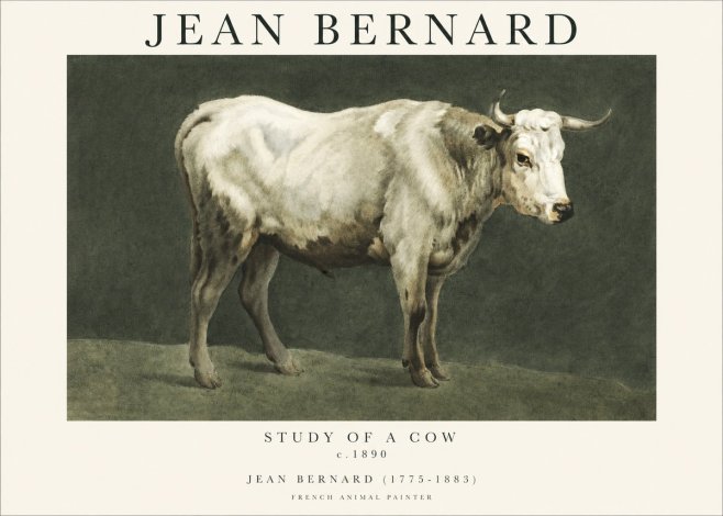 Jean Bernard Study of a Cow C. 1890 No1 - Juliste