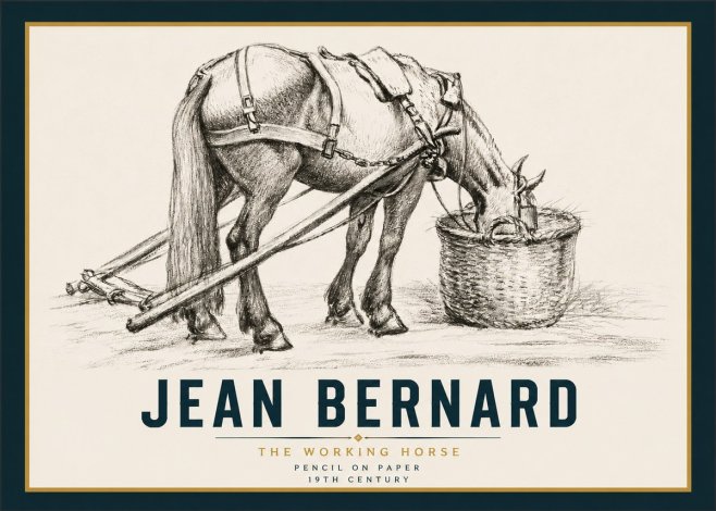 Jean Bernard The Working Horse No4 - Juliste