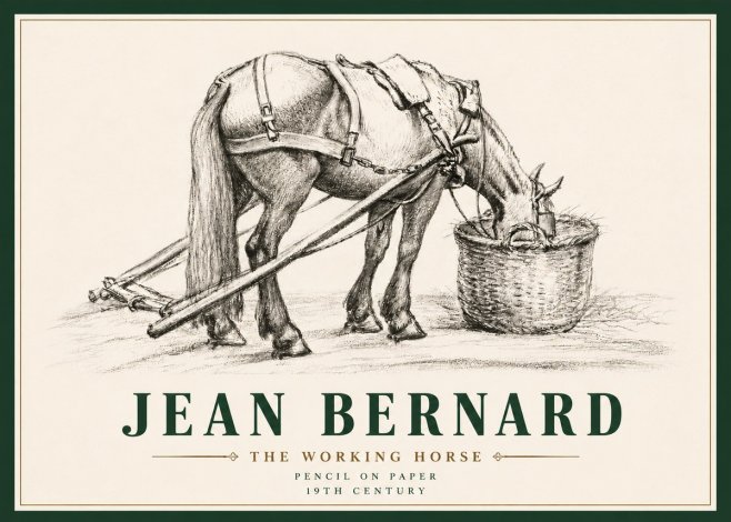 Jean Bernard The Working Horse No6 - Juliste