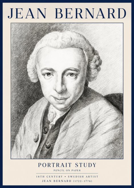 Jean Bernard Portrait of a Gentleman I No4 - Juliste